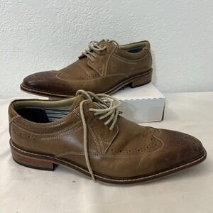 Mens Giorgio Brutini Leather Wingtip Oxford Perforated Rust 11M EUC 249342 India